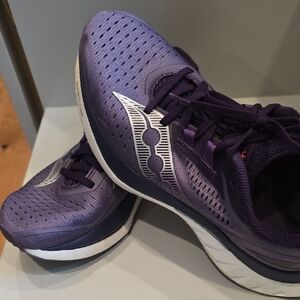 Purple Running Shoes with White Accents